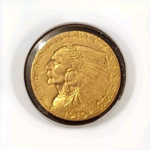 1910 $2.50 Indian Head Gold Quarter Eagle Choice AU++
