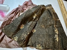 Antique Pair Of Early Worn Skirts 12” For French /German Bisque Doll #9506