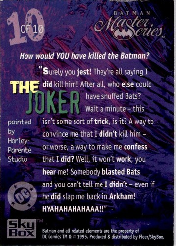 1996 SkyBox Batman Master Series Inserts - Choose What You Need - Picture 32 of 94