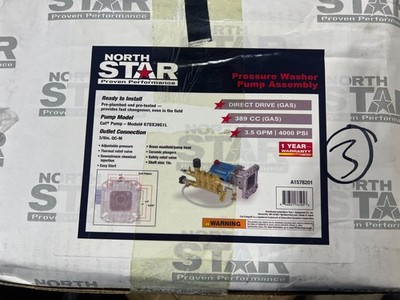 CAT Pumps Pressure Washer Pump, 4000 PSI, 3.5 GPM, Direct Drive, Gas FREE SHIP
