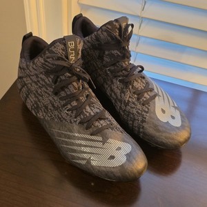 New Balance Burn X2 Mid Black/Grey Lacrosse Cleats Mens Size 11.5 BURNXB2