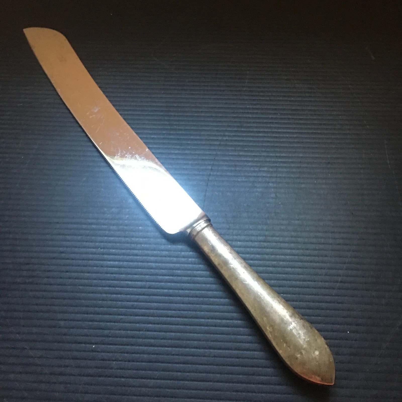 Vintage Web Sterling Handle Stainless Serrated Cake Knife Sheffield England 12"L