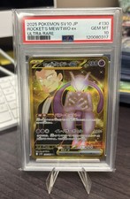 Team Rockets Mewtwo ex PSA 10 carte Pokemon giapponesi 130 UR oro SV10 2025