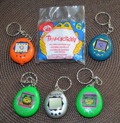 Mixed Lot of 6 Vtg 1997 McDonald's Tamagotchi Happy Meal Toys