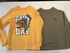 Lot Of 2 Cat And Jack Boys Long Sleeve T-Shirts Size M 8 T-Rex Hockey Explore