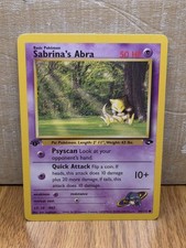 sabrina's abra pokemon card 1999 Japanese Gym 2 #63 CGC 7.5 NRMT+ on Fanatics Collect Weakness / Resistance / Retreat Cost Sabrina's Abra 2000 First Edition