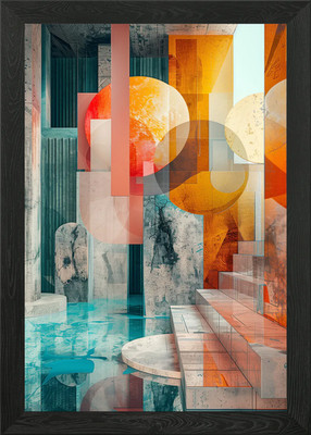 3D Geometrische Abstrakte Kunst Gerahmtes Wandbild Poster Leinwanddruck Bild
