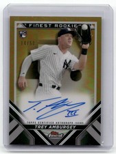 2022 Topps Finest #FRDA-TA Trey Amburgey Rookies Autographs Gold Refractors #/50