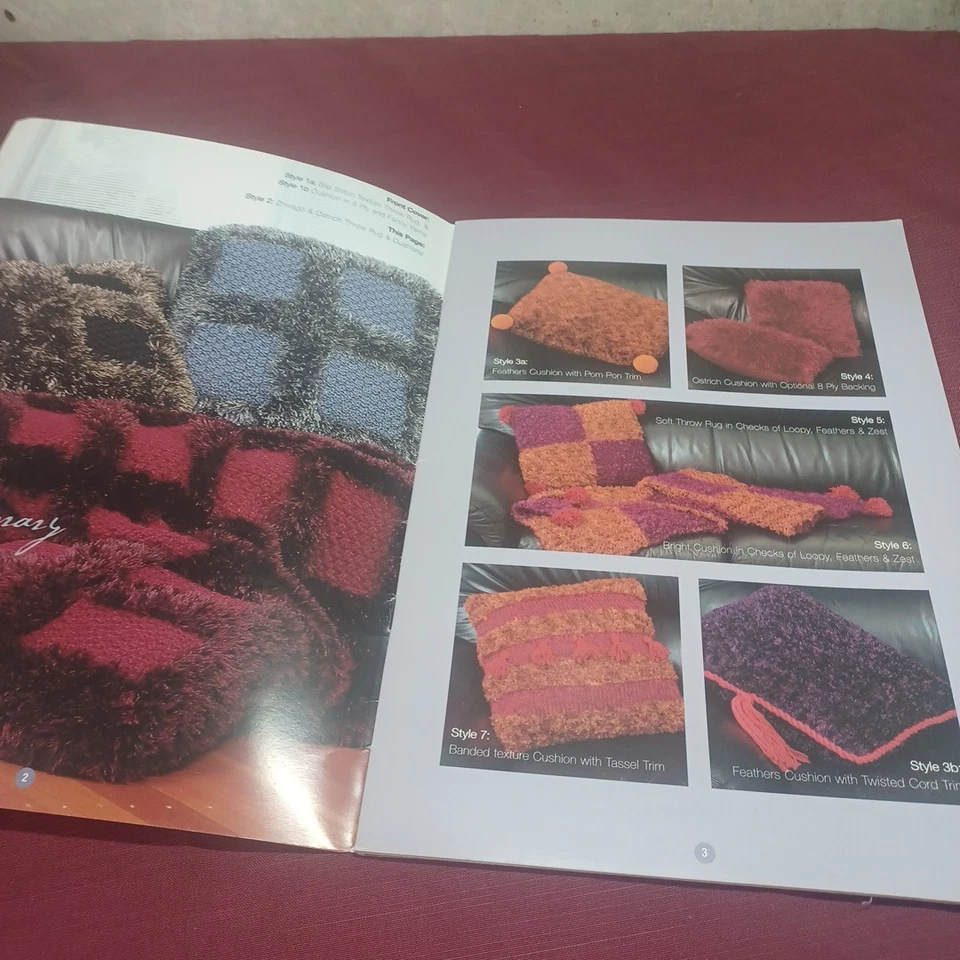 Patons Knitting Book 1214 Creative Homewares Hand Knit Rugs & Cushions 8 Ply - Image 2 of 4
