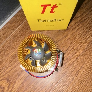Thermaltake CPU Fan with Heatsink Cooler Socket 370 FC0370 3 Pin Gold/Black