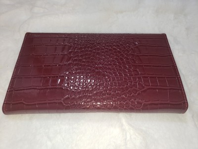 Ted Baker- ALETHAI- Croc Effect Travel Wallet- Leather- Deep Purple- NWT