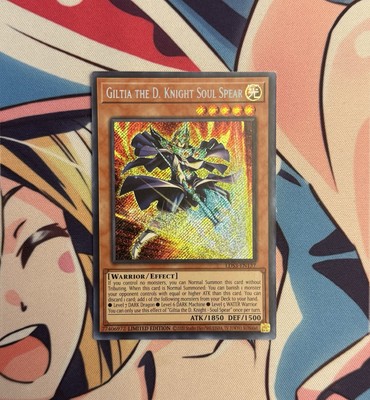 Yugioh Giltia the D. Knight Soul Spear LDS3-EN137 Secret Rare LIMITED Edition NM