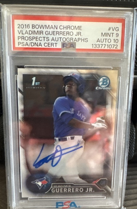 2016 Bowman Chrome Prospects Autographs Vladimir Guerrero Jr. PSA 9 Auto 10