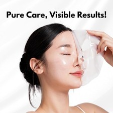 OHMYPURE Vegan Collagen Face Mask 2pcs  K-Beauty Hydrogel Sheet VeganMucin 2EA