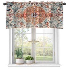 Valances Curtains for Windows Ethnic Texture 18"W x 42"L Pack of 1 Boho Style