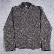 Spyder Womens Fleece Pullover Size Large Black Marble Long Sleeves Zip Pocket