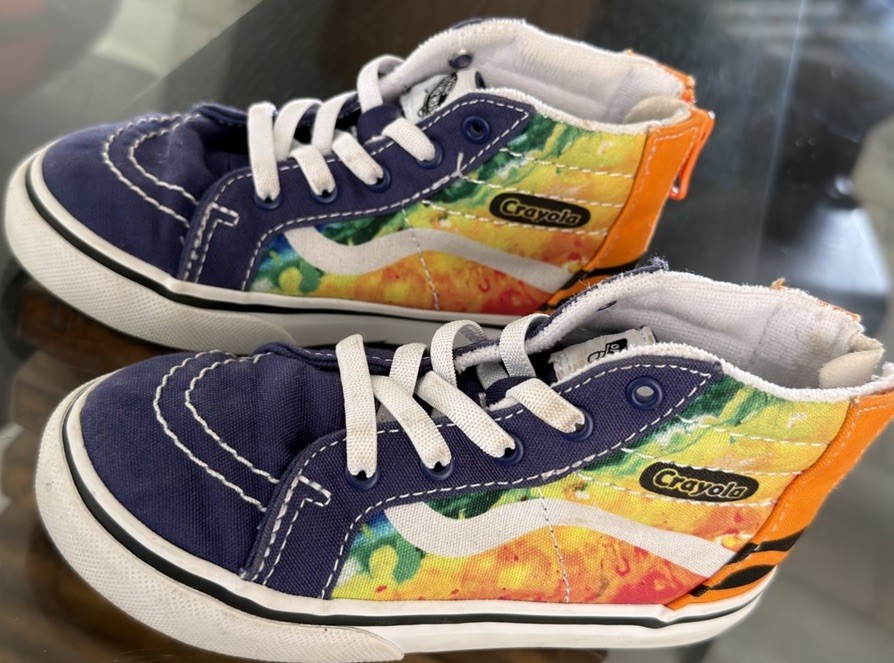 VANS Shoes Crayola Kids Size 9 Multicolor Walking Shoes Casual Sneakers