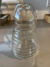 “Sweese” Clear Glass Tumbler Bedside Carafe and Cup Ribbed Glass