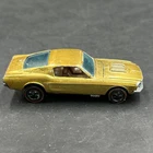 Hot Wheels Redline Custom Mustang Gold. 1968 Mattel - Diecast Car. ML