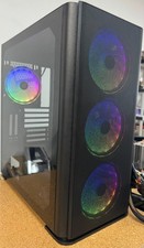 Yeyian Gaming PC Case YPA-OD790DC Black Tempered Glass RGB Fans with controller