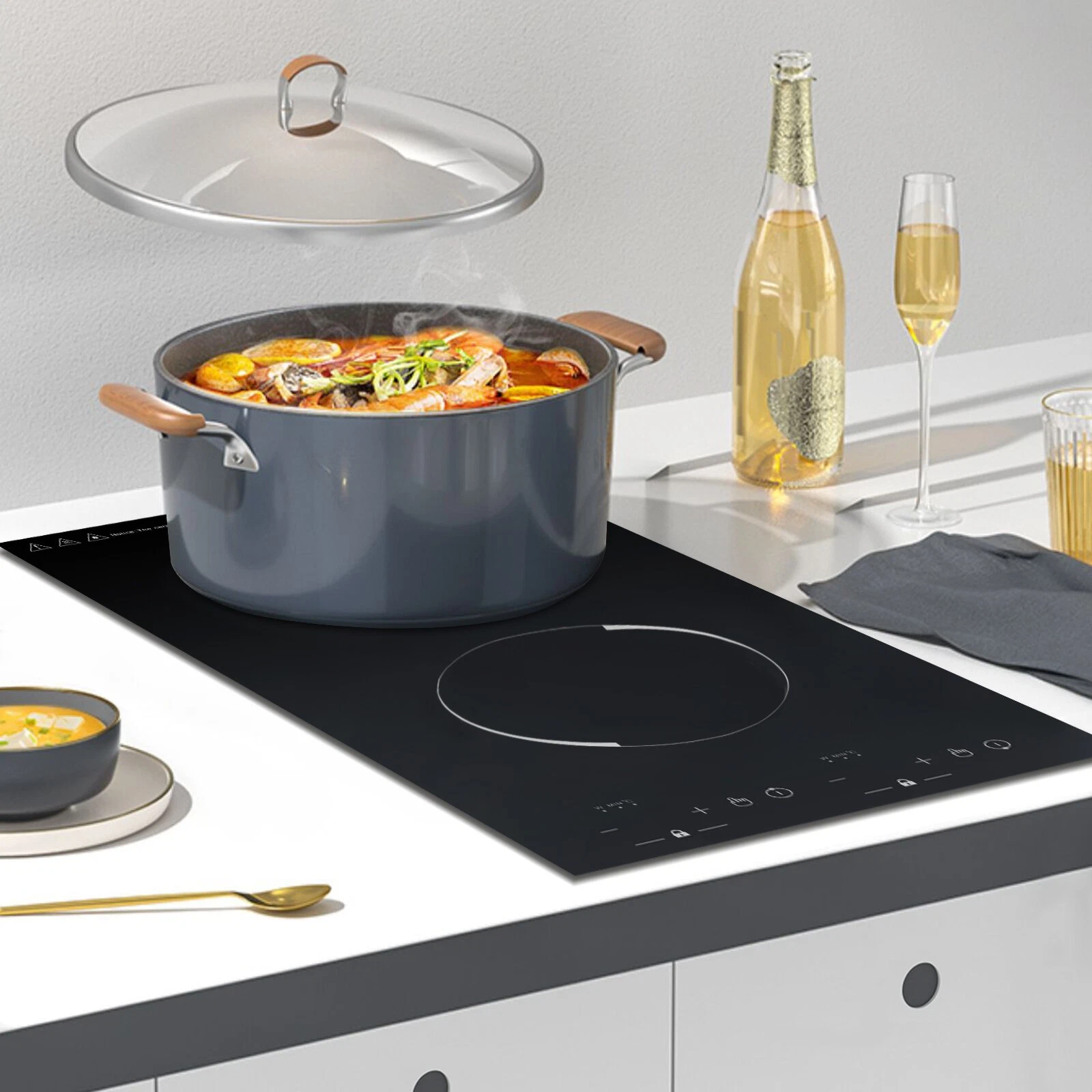2 Burner Kitchen Induction Cooktop Electric Cooking Stove Induction Cooker 4000W