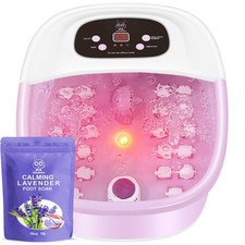Foot Spa Bath Massager with Heat Bubbles and Vibration Massage and Jets, 16 O...