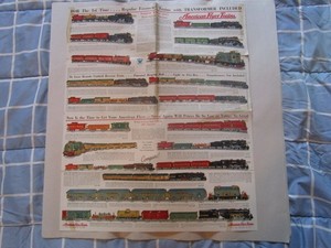 Original 1933 American Flyer Trains Poster 19" x 23", Catalog