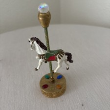 1986 SPOONTIQUES PEWTER CAROUSEL HORSE FIGURINE