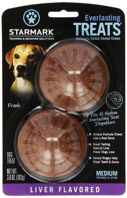 StarMark EVERLASTING DOG TREAT Hard Chew LIVER MEDIUM - 2 Pack