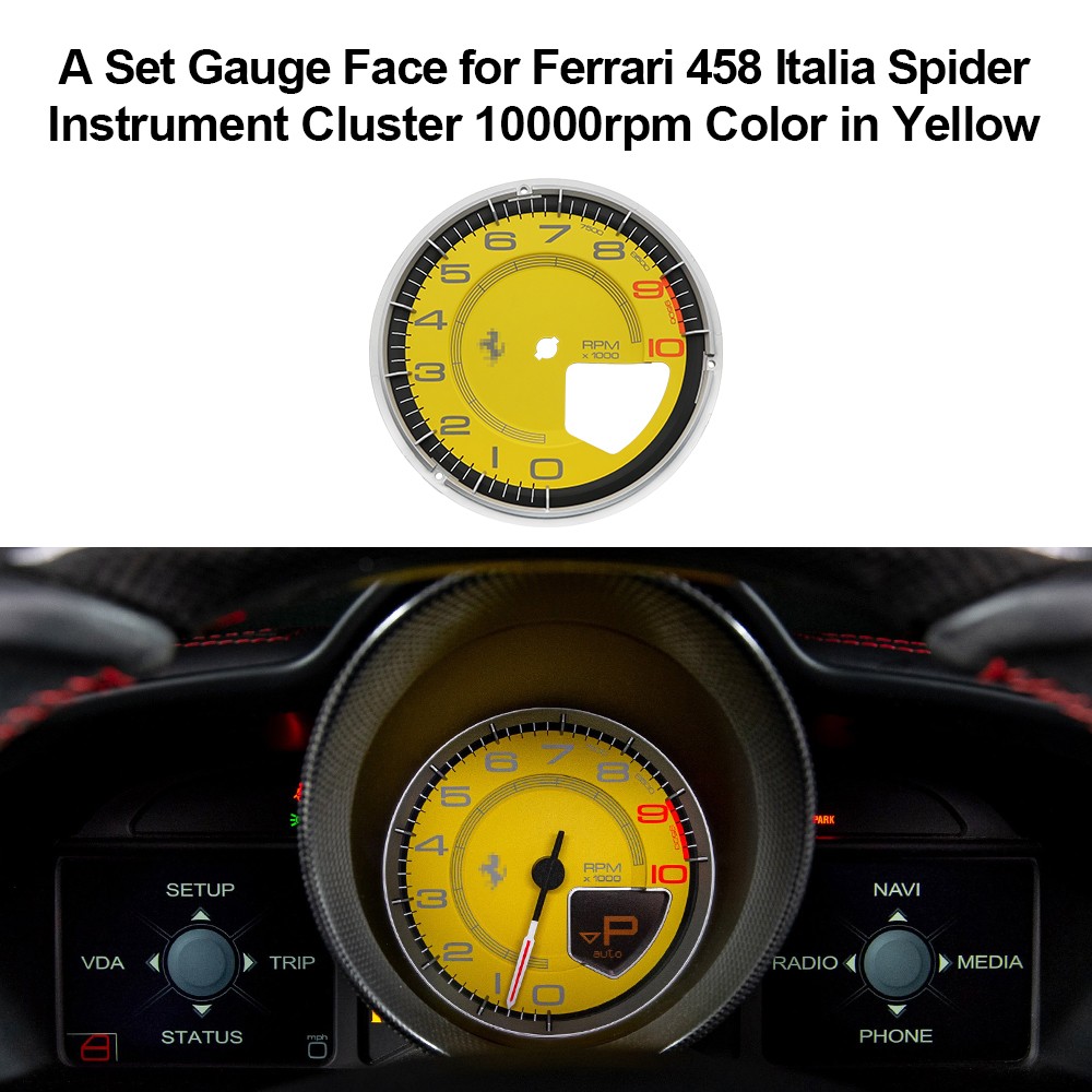 Horloge Murale Ferrari 458 - 20x30 Cm - Auto-horloge France