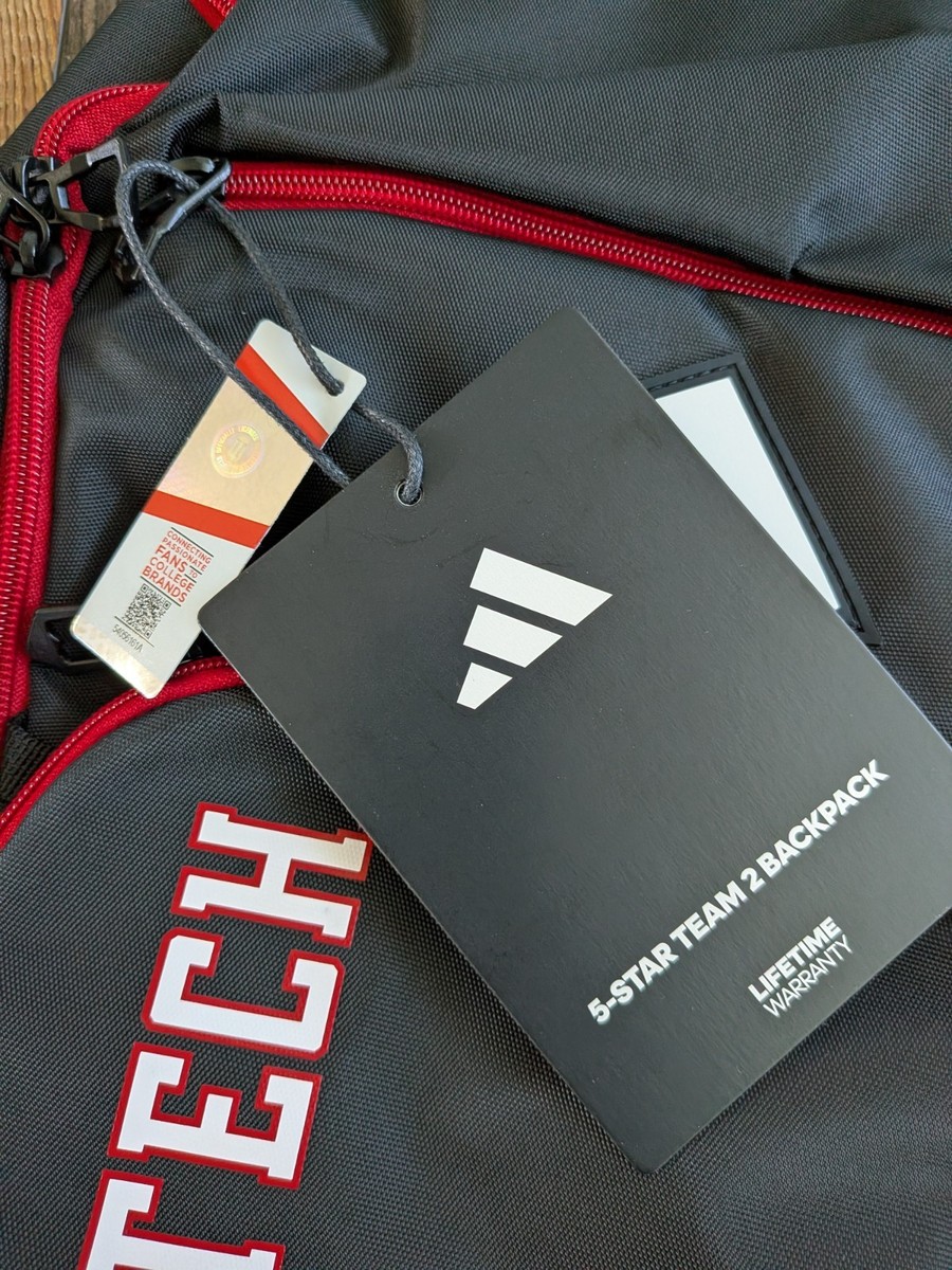 Adidas Texas Tech Red Raiders backpack TEAM ISSUED 5 Star Team 2