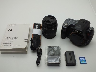 Sony alpha A550 DSLR-Kamera mit 14,2MP und Objektiv SAL1855  --- Top ---