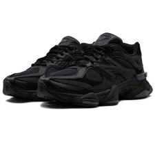 New Balance9060 Triple Black Leather Men's Shoe Sneaker Trainer U9060NRI