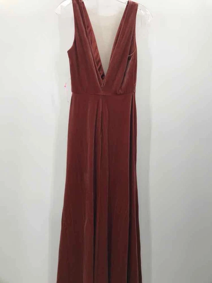 Б/у Jenny Yoo оранжевый размер 2 вечернее платье макси без рукавов - Изображение 2 из 3