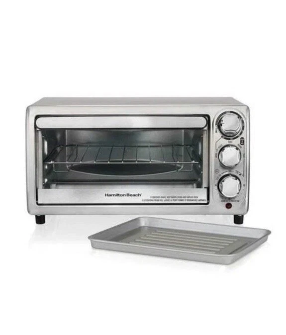 Hamilton Beach 31143 4 Slice Toaster Oven Broiler, Stainless Steel NIB
Opens in a new window or tab