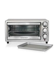 Horno tostador Hamilton Beach 31143 4 rebanadas asador, acero inoxidable nuevo en caja
