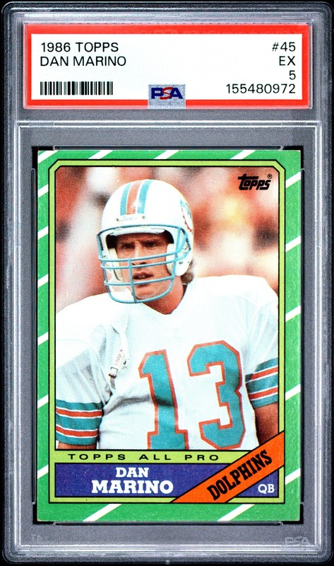 1986 TOPPS #45 DAN MARINO PSA 5