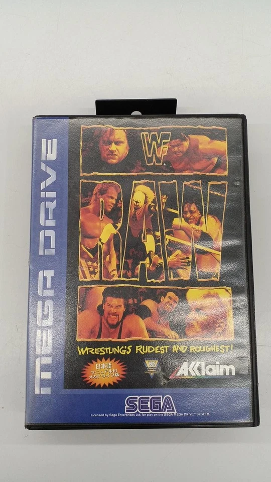 SEGA Mega Drive WWF RAW Japan Edition With Manual Rare Authentic Complete Set JP - Image 2 of 4