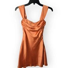 Princess Polly Zabbara Off The Shoulder Mini Dress Orange Size 0