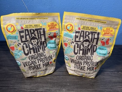 2X Earth Chimp Organic Vegan Protein Powder Natural Vanilla 32.1 oz - 5/7/2026
