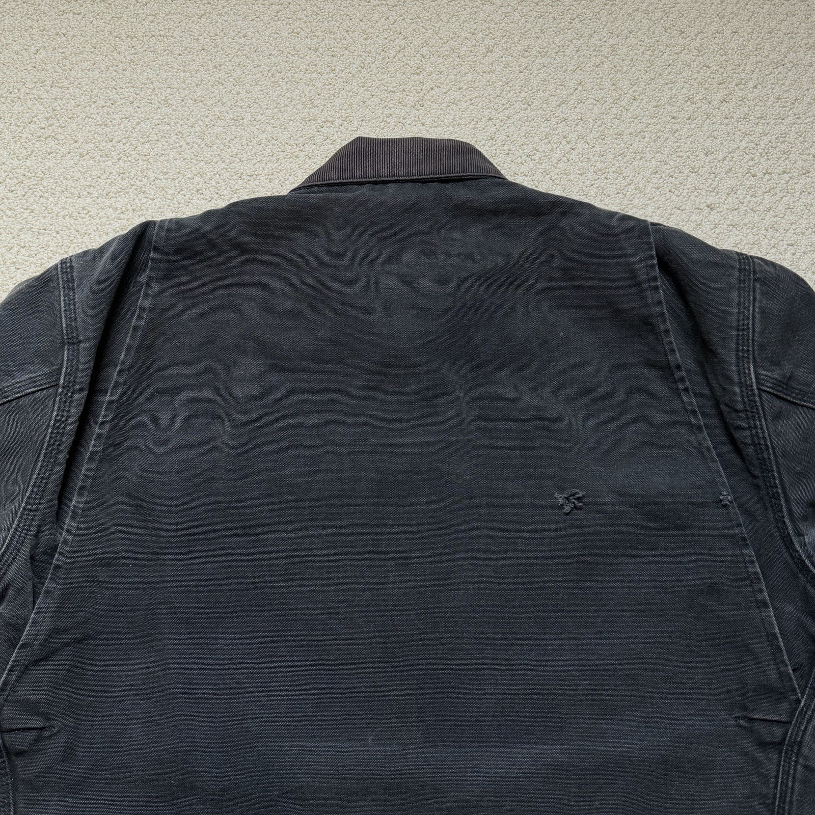 Vintage Carhartt J97 BLK Detroit Jacket Faded Blanket Lined Size 44 Medium J01 thumbnail 13