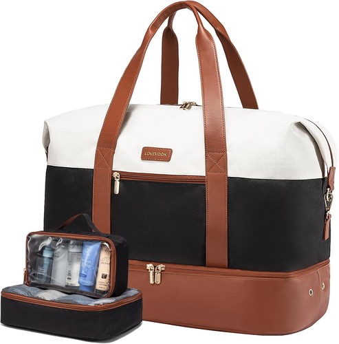 LOVEVOOK Travel Bags for Women, Waterproof Overnight Weekend Hospital Holdall