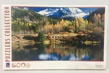 Puzzlers Collection 500 Piece Jigsaw Puzzle Scenic Pond And Mountains NEW SEALED