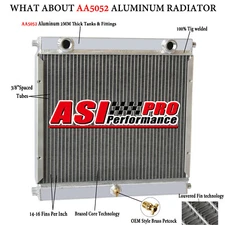 4 Row Aluminum Radiator For  Dragster Roadster Style Double Pass: