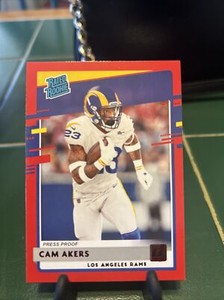  2020 PANINI DONRUSS CAM AKERS RATED ROOKIE RED PRESS PROOF SP #325 RAMS 