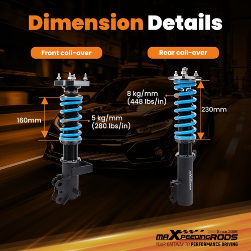 MaXpeedingrods T6 Coilovers 24 Level Damper Adjustable For Toyota MR2 1990-1999 - Picture 8 of 13