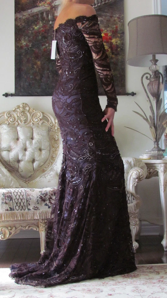 EMILIO PUCCI Pasarela Completo en Encaje, Vestido Largo Adornado It 40, EE. UU. 4-6, UK 8, XS-S Foto 4 de 4