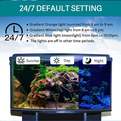Clip On LED Aquarium Light 18W Fish Tank Light 24/7 Timer Auto On Off - Picture 8 of 12