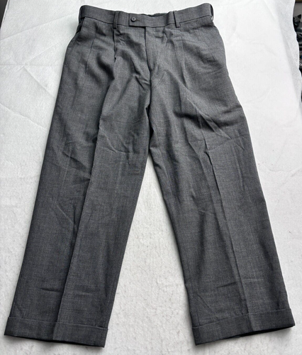 Louis Raphael Pants Louis Raphael Limited JRL Men Gray Dress Pant Wool Stretch Straight ...