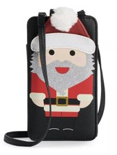 SANTA CROSSBODY CELLPHONE WALLET CASE CHRISTMAS MSRP: $40